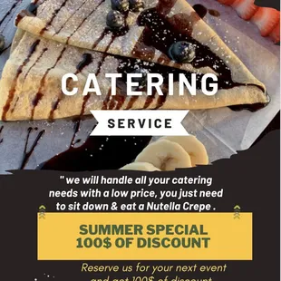 We do catering .Let us do all the work for you .