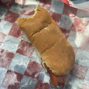 Sorry- I was so happy I almost forgot to take a picture  Traditional BallPark Dog