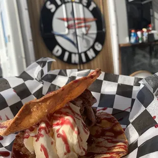 Crispy ice cream sandwich