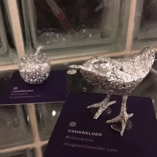 Douglas Elder's apple and bird.