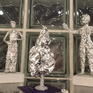 Some of Douglas Elder's foil sculptures.