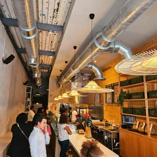 the inside of a restaurant