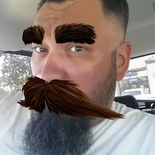That ZERO Fade with the Hard Part is dialed in!! They even trimmmed my eyebrows and mustache, what do ya think!! Lol..