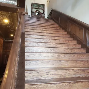 the stairs leading to the second floor