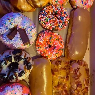 Dozen with 6/6" specialty" donuts ( a little extra $$) worth it !