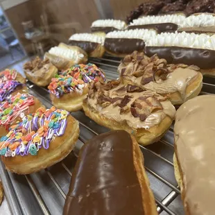 Donuts  Cake Donuts with Chocolate Chip Topping Rise Donuts Custard Bars Bow Tie Donuts