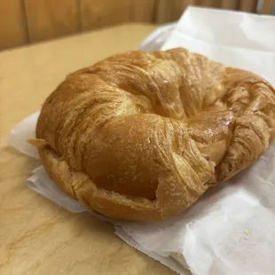 Ham, cheese, and egg croissant