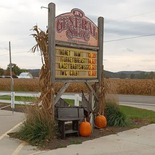 a sign for the store