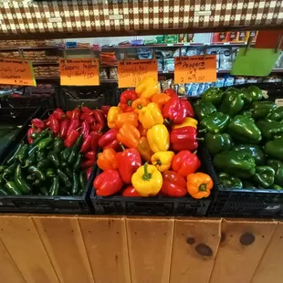 a variety of peppers