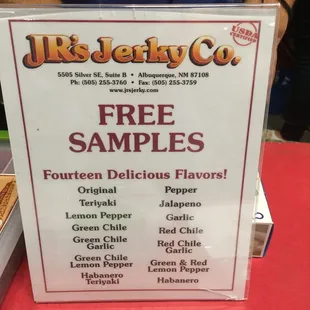 a free sample sign