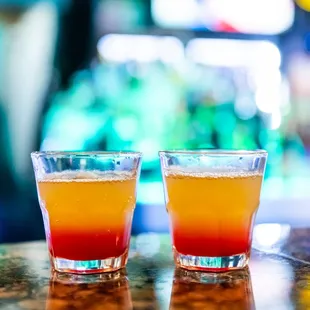 two glasses of juice