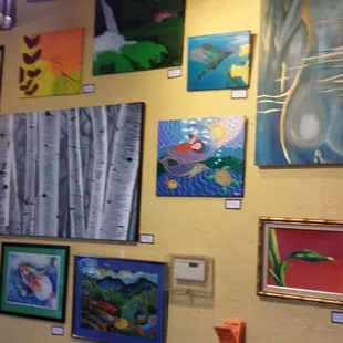 Adult students'art show at Cafe Brazil, Richardson