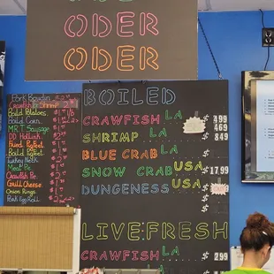 Menu board