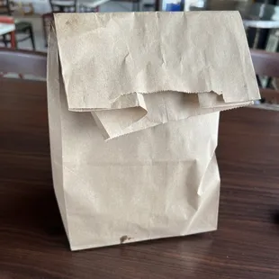 Everything comes in a paper bag