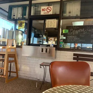 Inside order counter