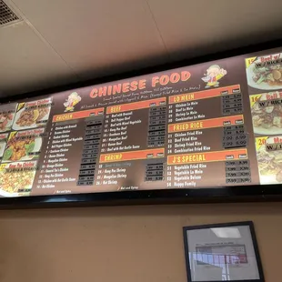 Updated menu, prices have gone down since the last time i was here