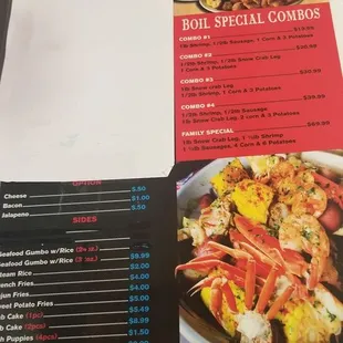 menu, sushi and sashimi