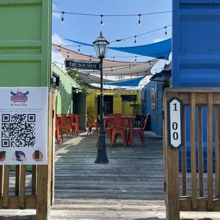Restaurant made out of shipping containers.