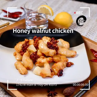 Honey, walnut chicken