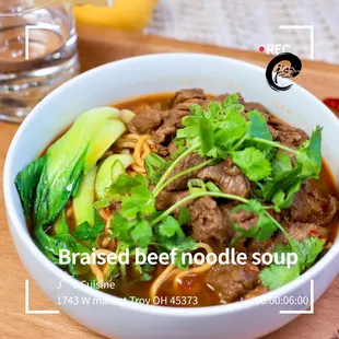Braised beef noodle soup