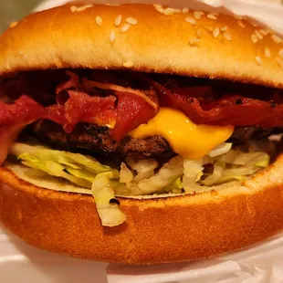 Pastrami Burger. They need to reduce the bun size to match the miniscule burger patty, as it detracts from the overall flavor of the burger.