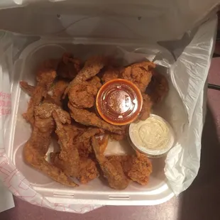 10 PC wing with a side of hot sauce and extra lemon pepper! Delicious!