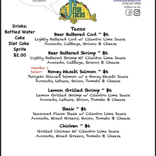 Truck menu