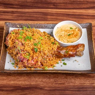 Stuffed Turkey Leg-Dirty Rice