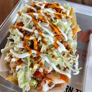 The whole boat Nachos