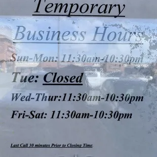 business hours