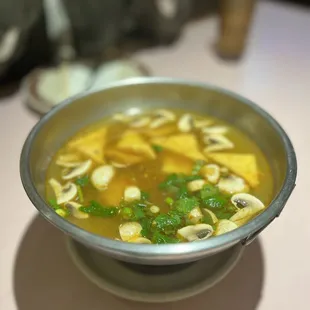 tom yum soup with tofu