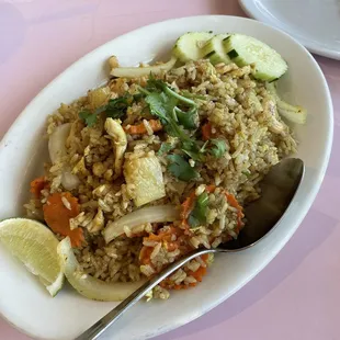 (MILD) chicken Pineapple Fried rice. A show stopper ! So delicious.