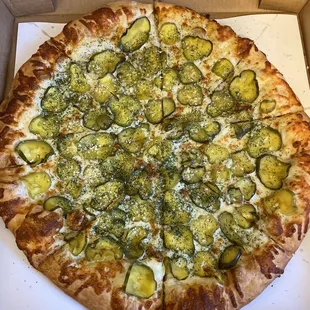 Dill pickle pizza