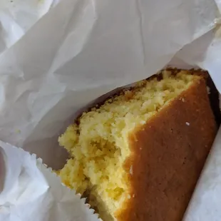 a piece of cake in a wrapper