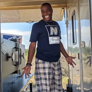 a man standing in the doorway