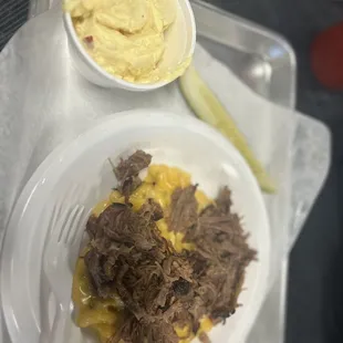 The Juju- Green chile mac and cheese with brisket.