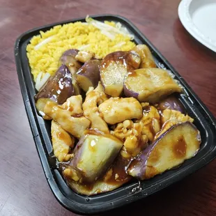 Eggplant chicken combo
