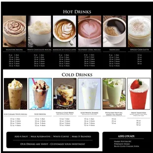 Our drink menu