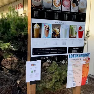 Drive thru menu