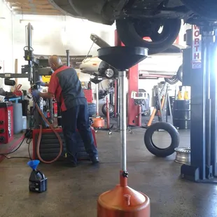 Oil change and power steering plus high pressure hose and return house.