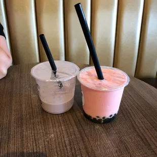 two drinks on a table
