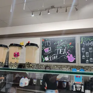 a view of the counter area
