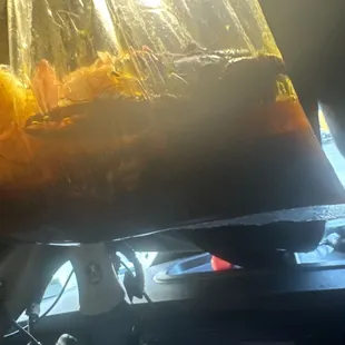 This the bag they gave me I told him I want a refund this look horrible.