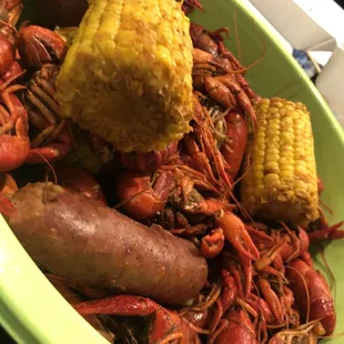 Crawfish and sausage