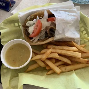 30. Gyros Fries and Magic soup