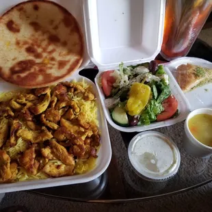 Chicken Shawarma and Baklava.  Friday night&apos;s dinner