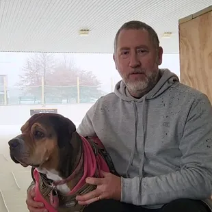 Opening weekend 2024 with Mira the Ice Rink Dog.