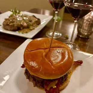 Fire wagu beef burger