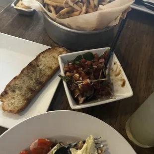 Truffle Fries, Bruschetta, Wedge Salad