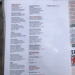 Brunch Menu